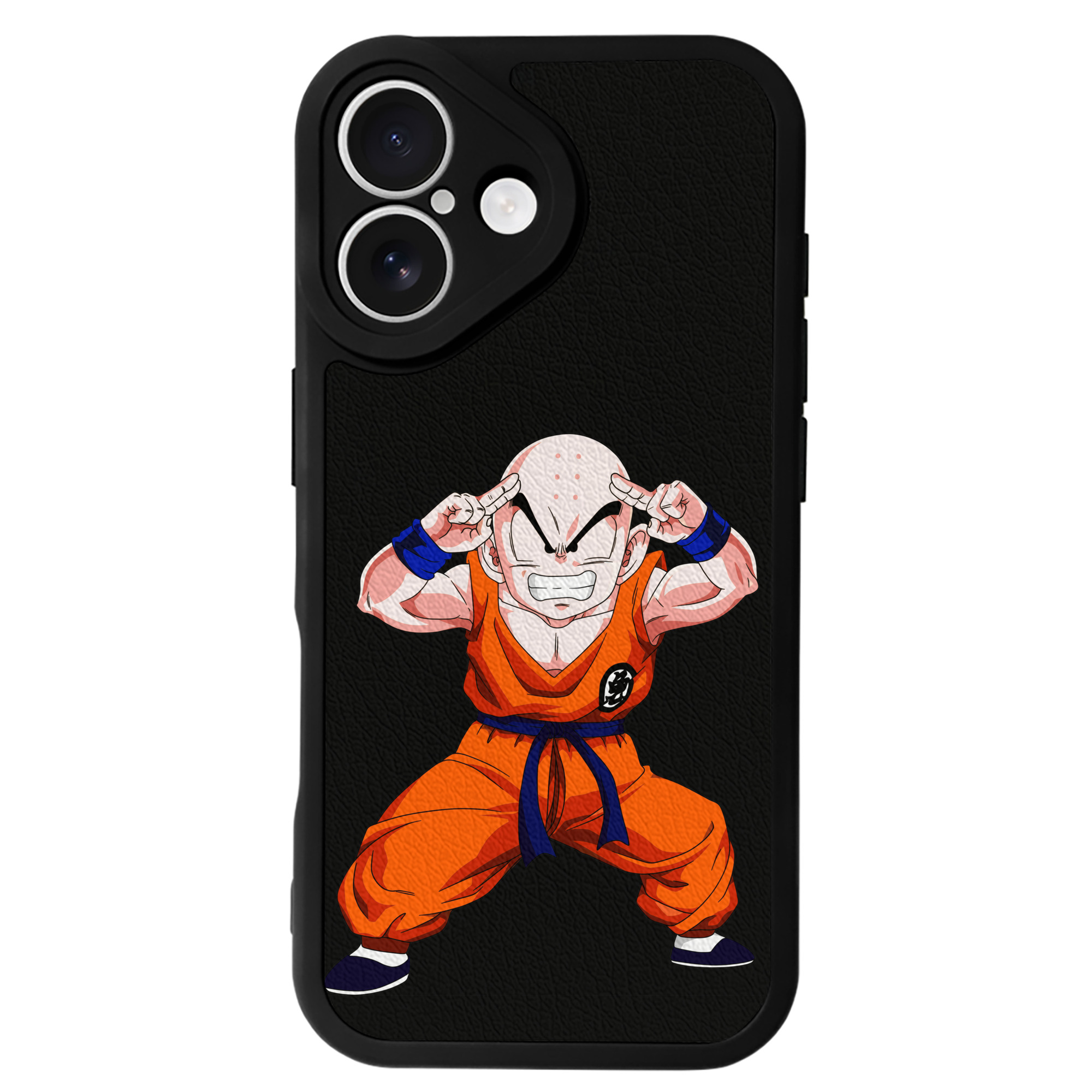 （画像用） ドラゴンボール クリリン DRAGON BALL krillin 【iPhone 16シリーズ対応】シリコンスマホケース（レザー調） 材質：シリコン